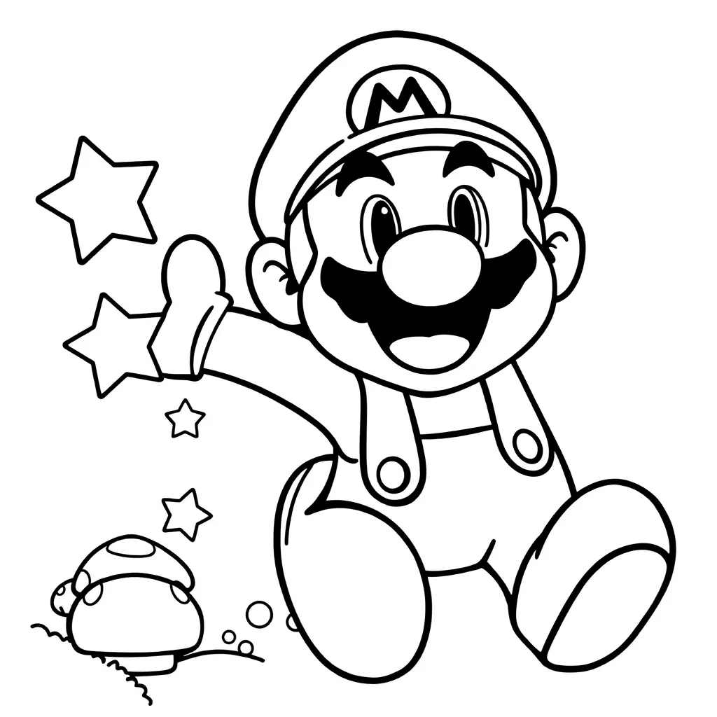 Mario coloring page