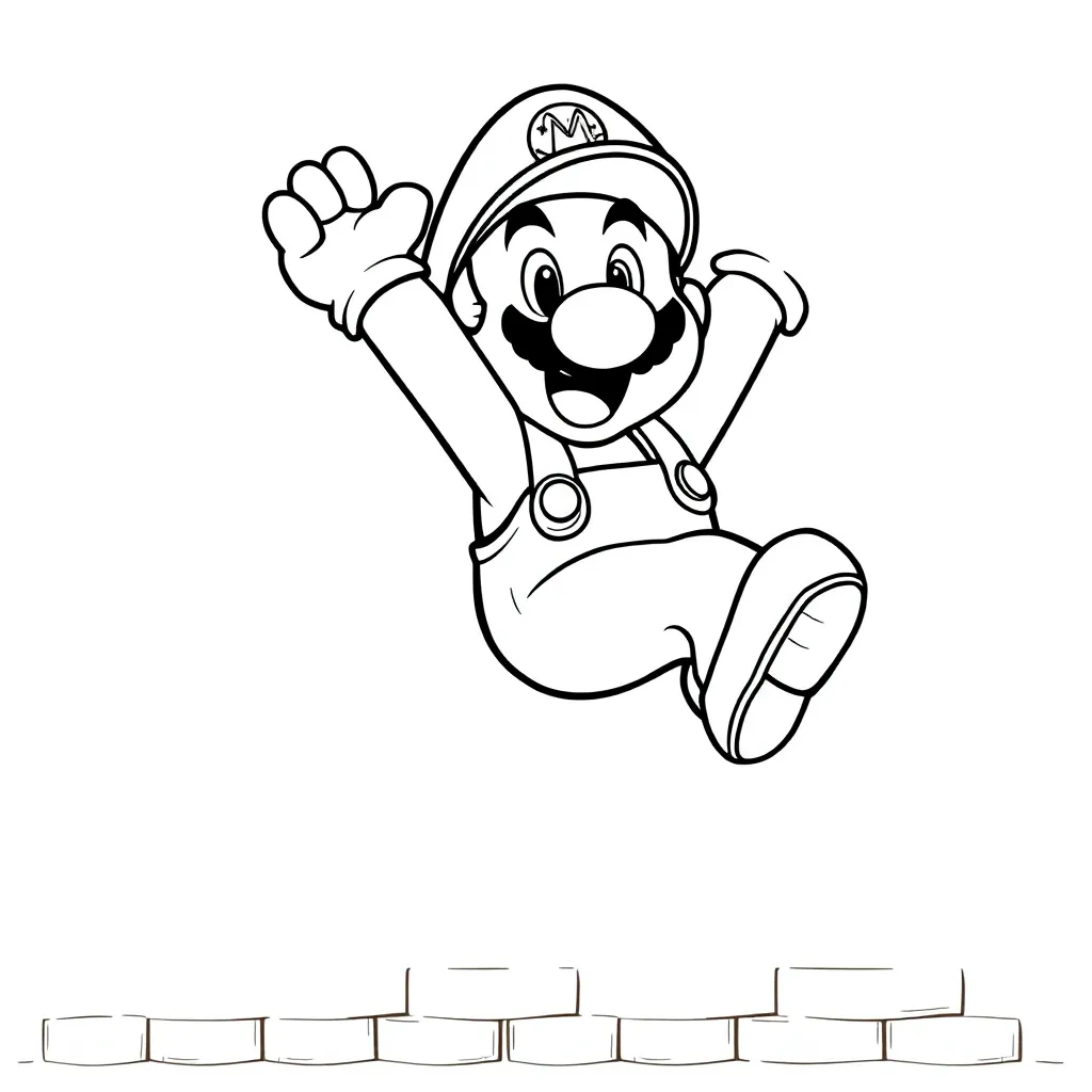 Mario coloring page