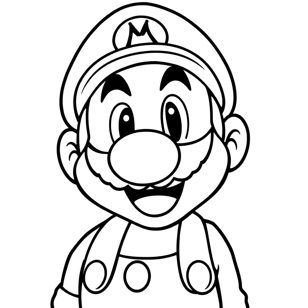 Mario coloring page