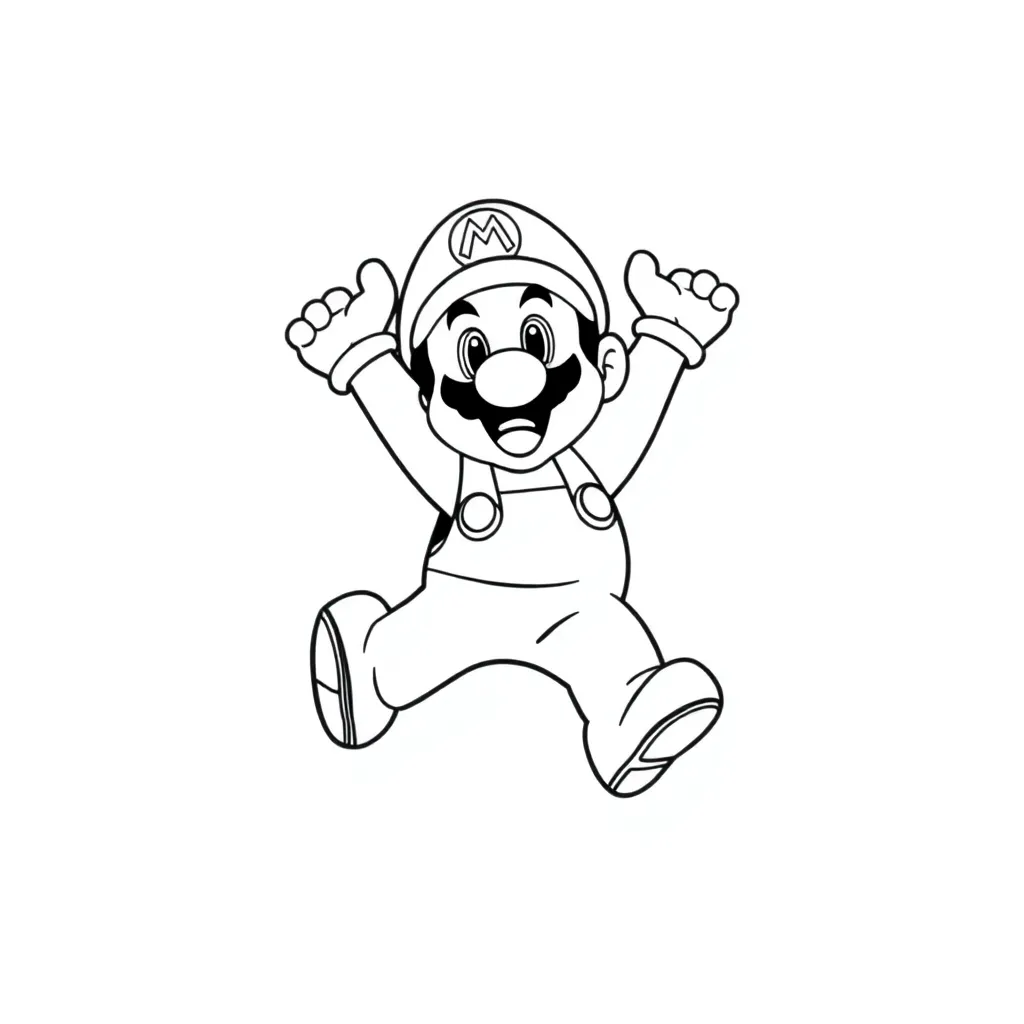 Mario coloring page