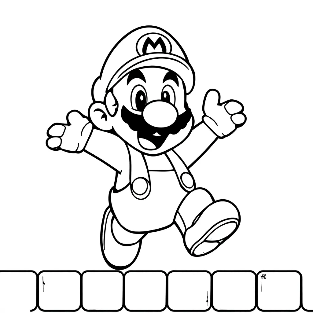 Mario coloring page