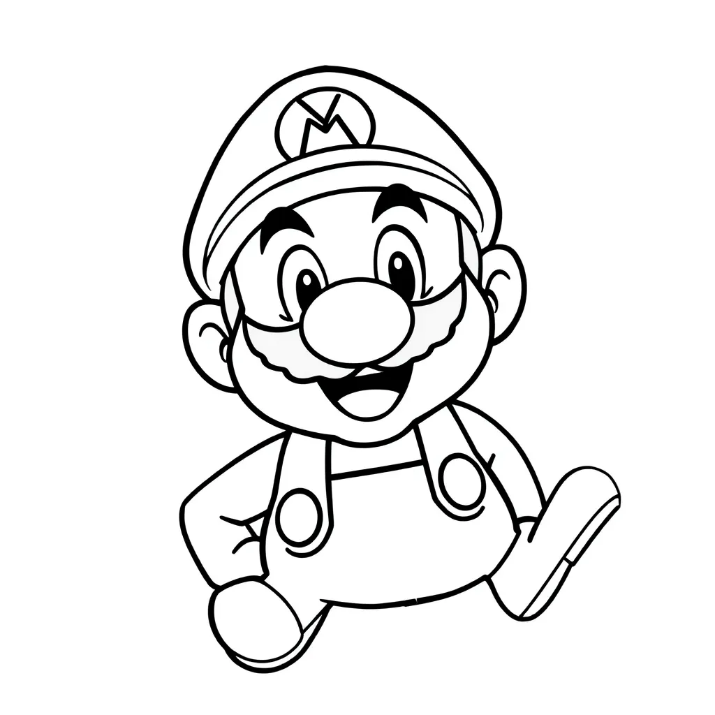 Mario coloring page