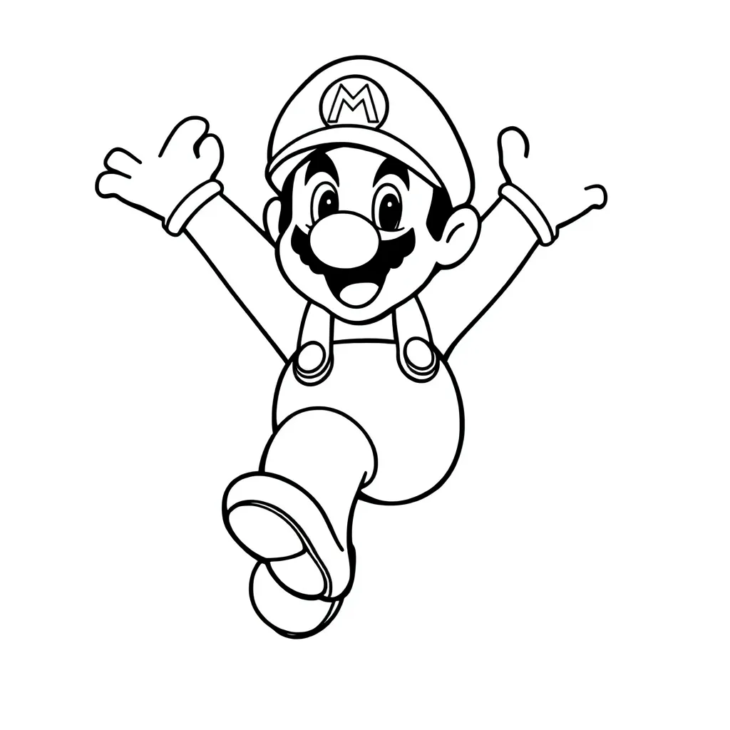 Mario coloring page