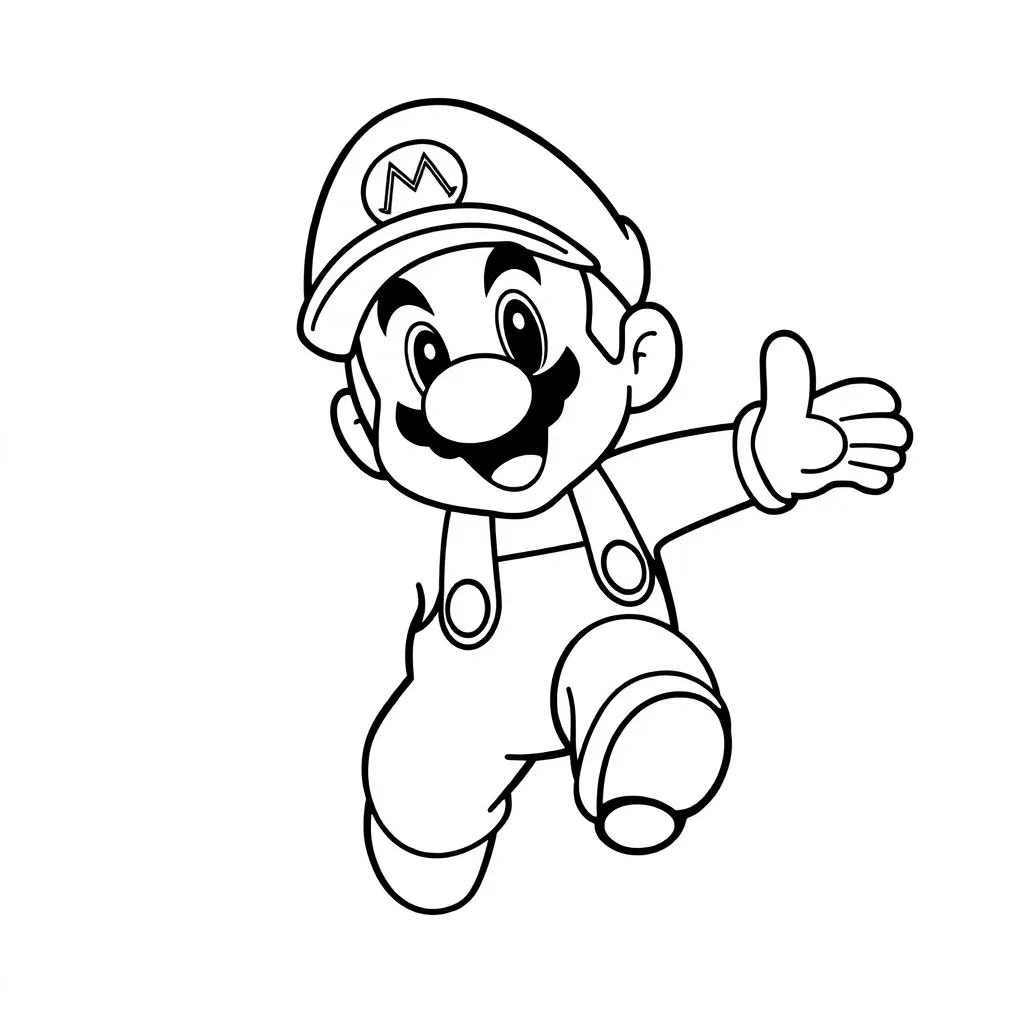 Mario coloring page