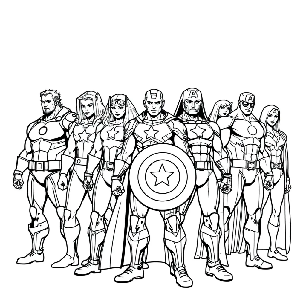 Marvel Avengers coloring page