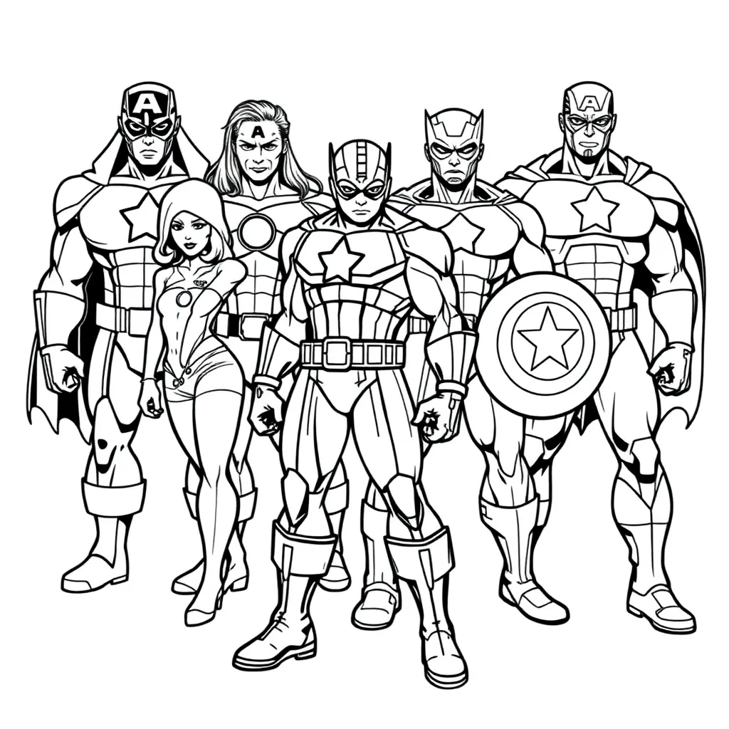 Marvel Avengers coloring page