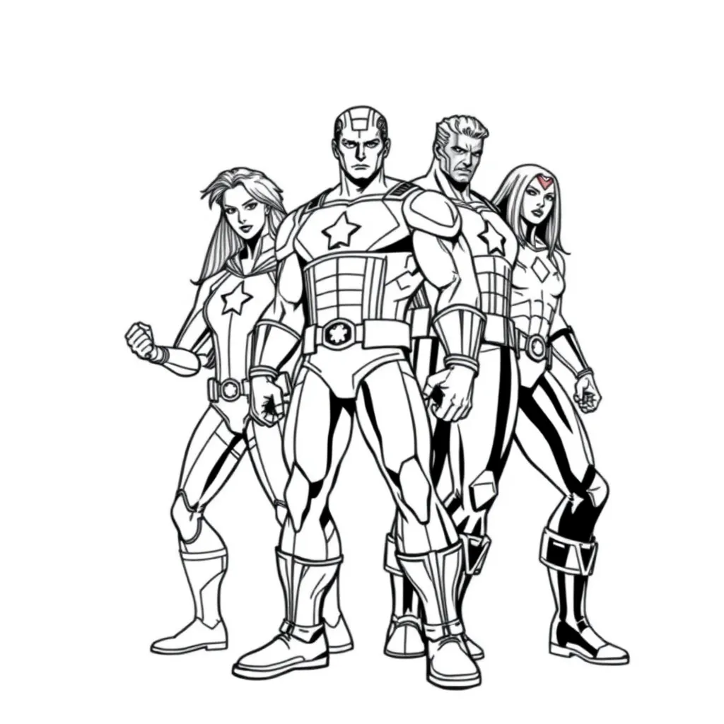 Marvel Avengers coloring page