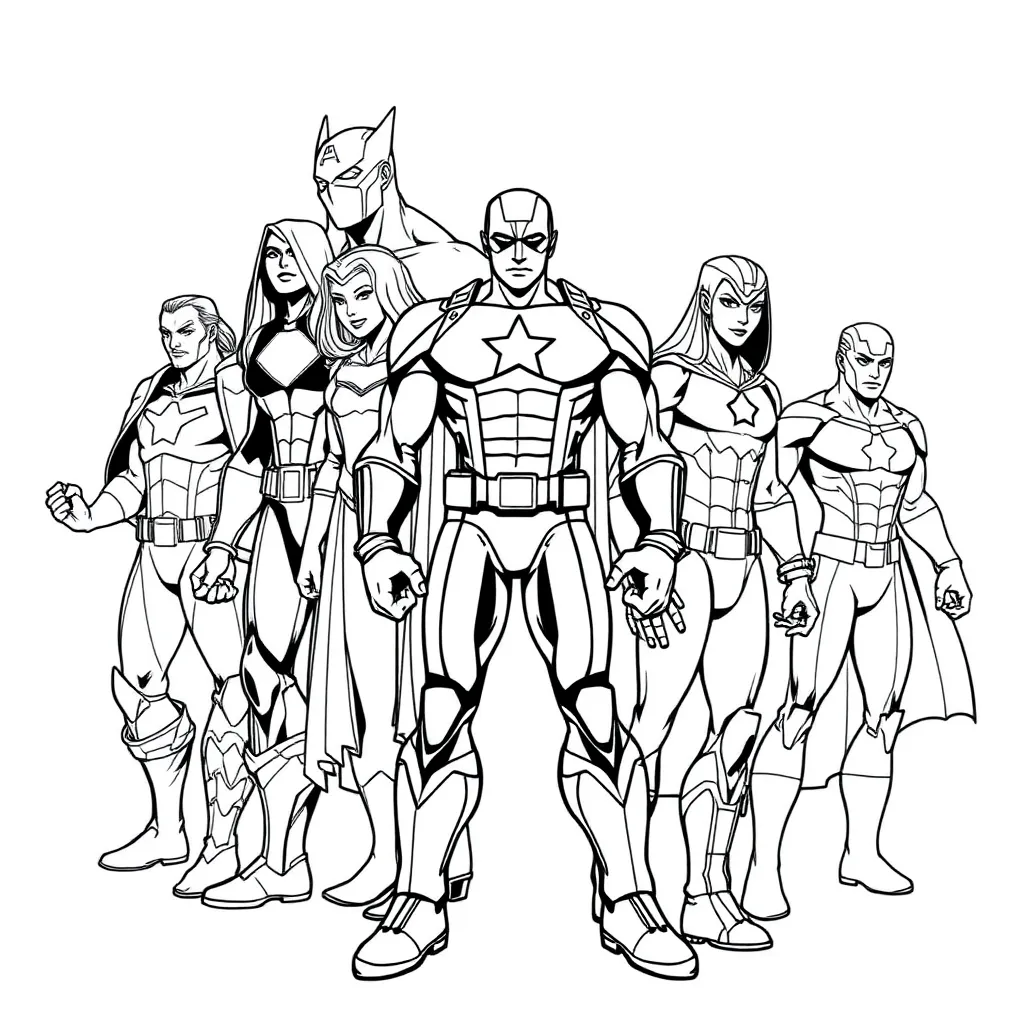 Marvel Avengers coloring page