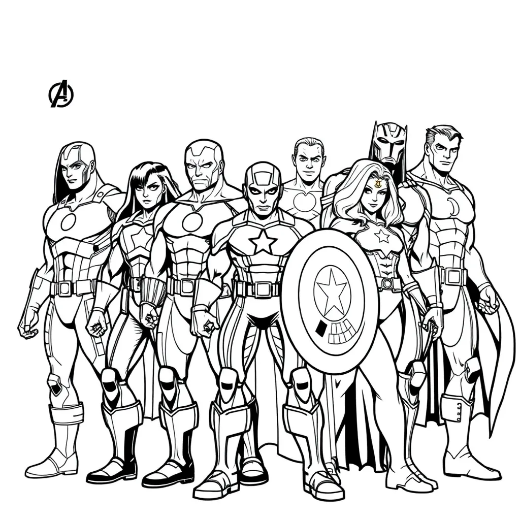 Marvel Avengers coloring page