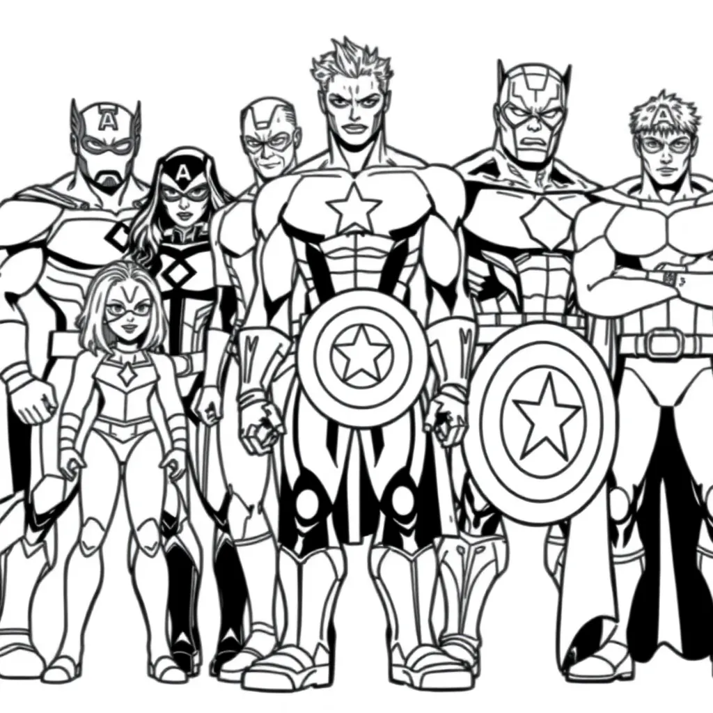 Marvel Avengers coloring page