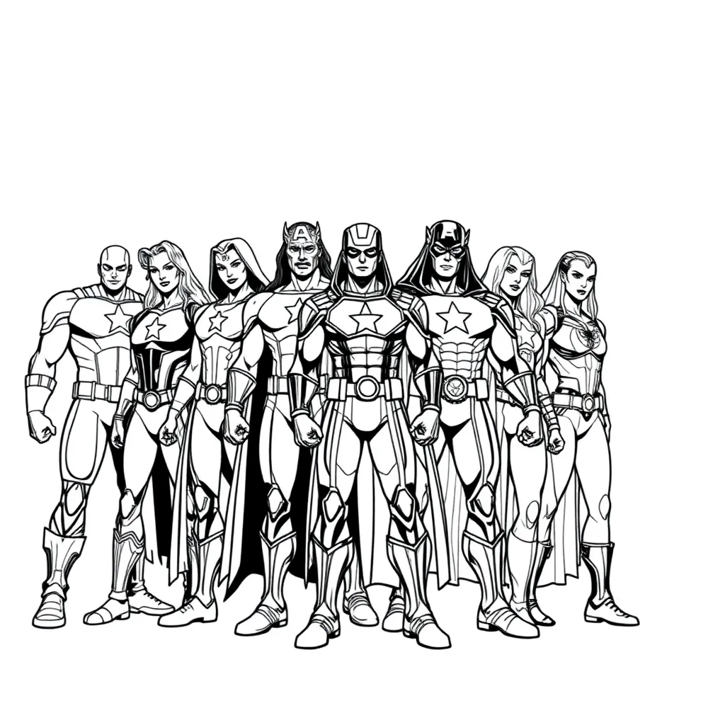Marvel Avengers coloring page