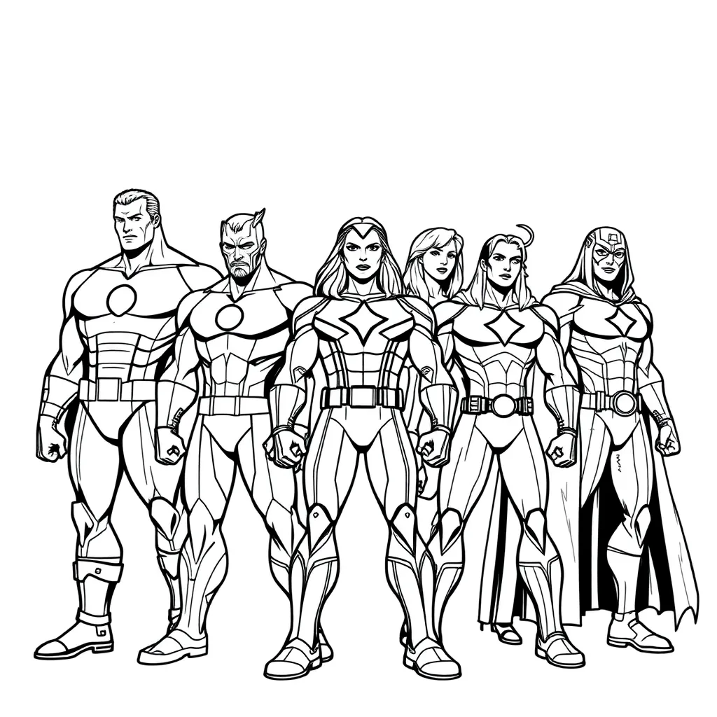 Marvel Avengers coloring page