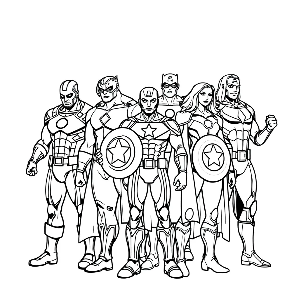 Marvel Avengers coloring page