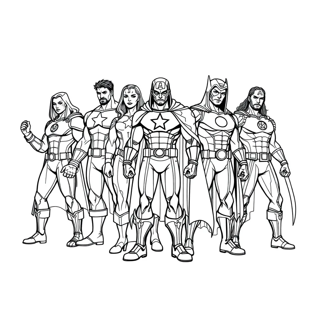 Marvel Avengers coloring page