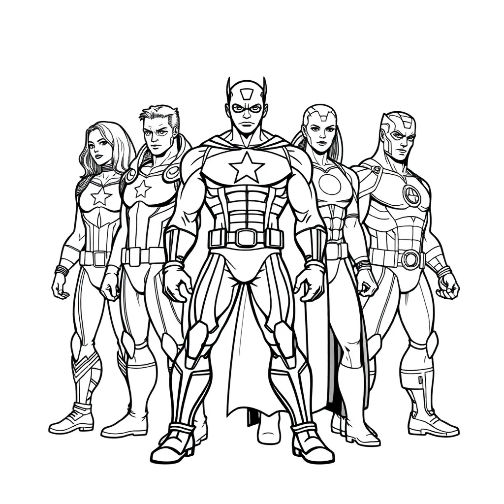 Marvel Avengers coloring page