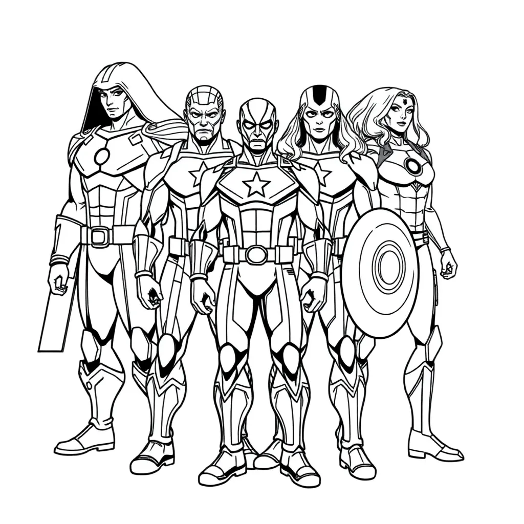 Marvel Avengers coloring page