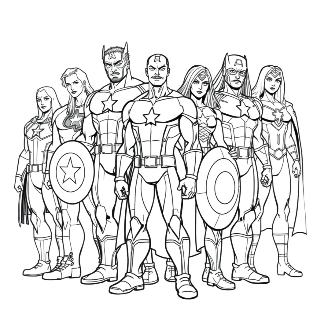 Marvel Avengers coloring page