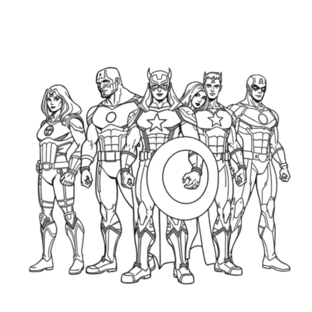 Marvel Avengers coloring page