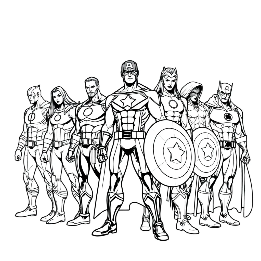 Marvel Avengers coloring page