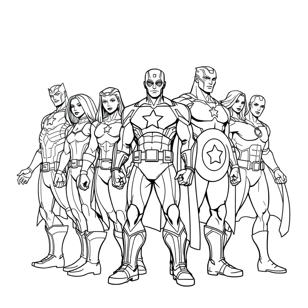 Marvel Avengers coloring page