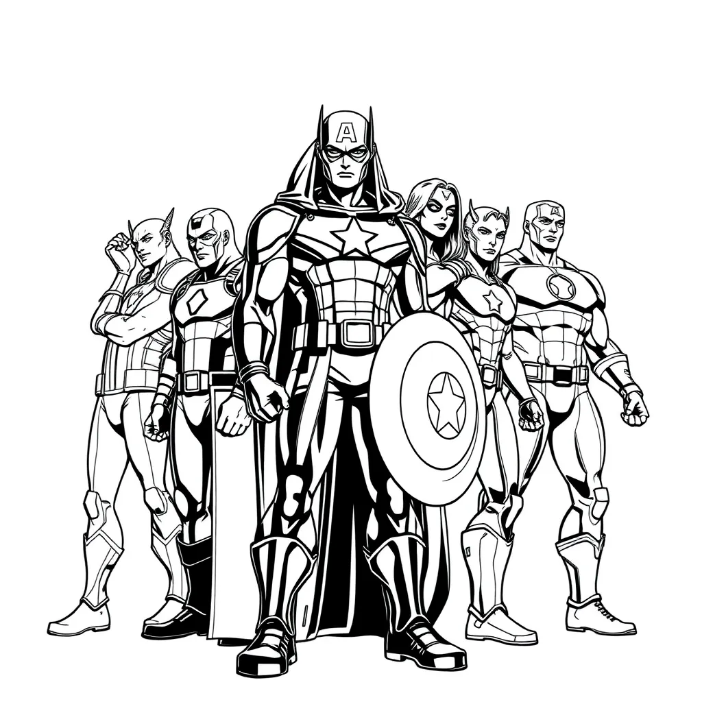 Marvel Avengers coloring page