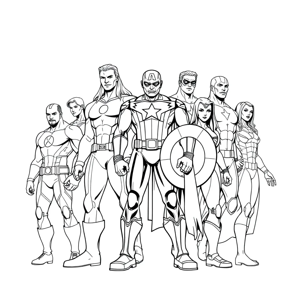 Marvel Avengers coloring page