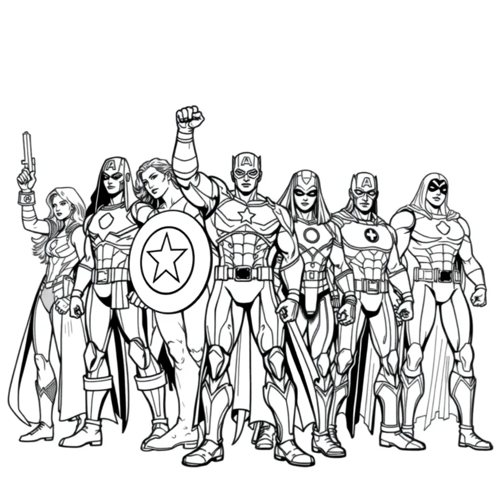 Marvel Avengers coloring page