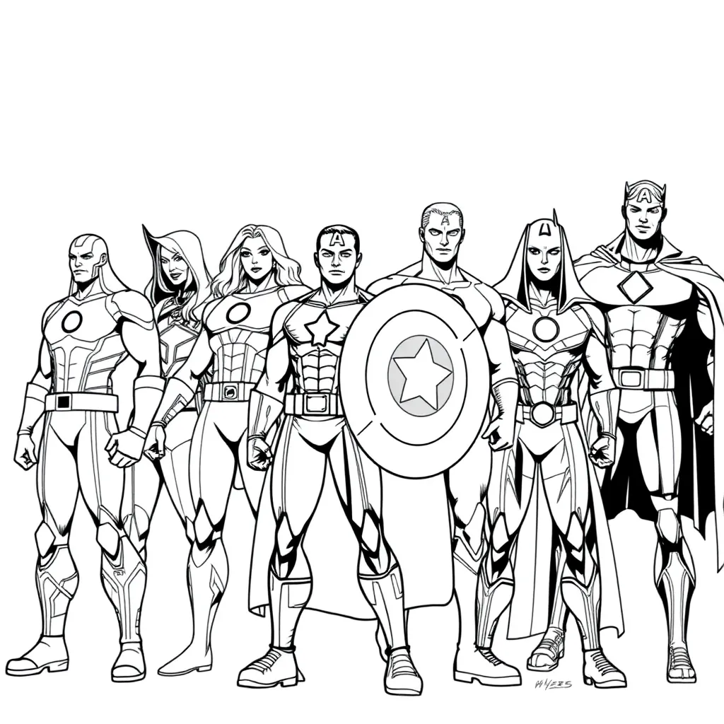 Marvel Avengers coloring page