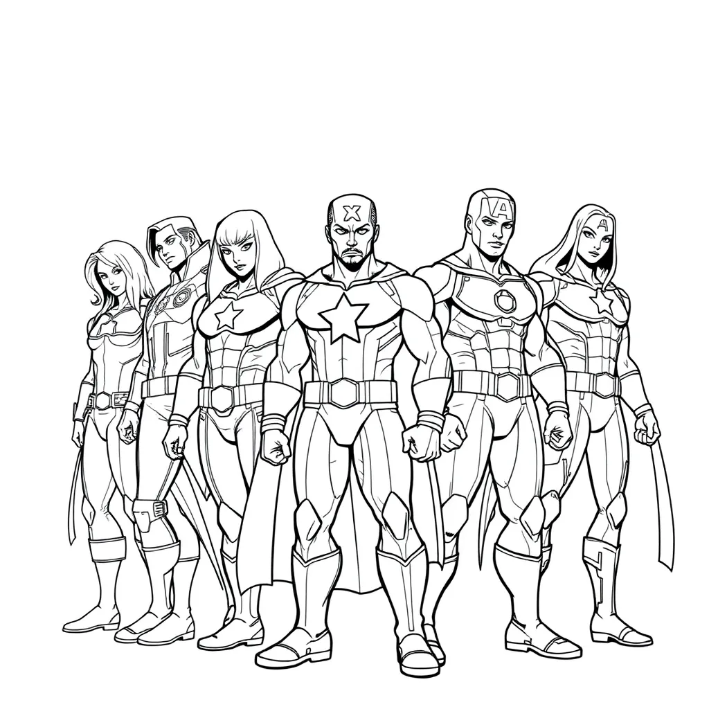 Marvel Avengers coloring page