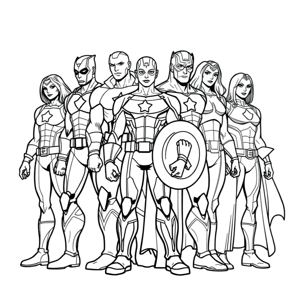 Marvel Avengers coloring page