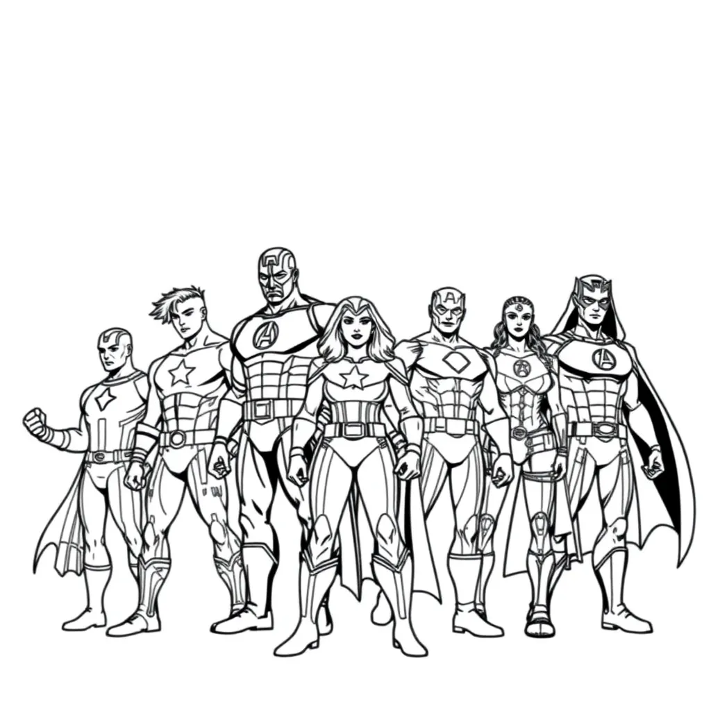 Marvel Avengers coloring page
