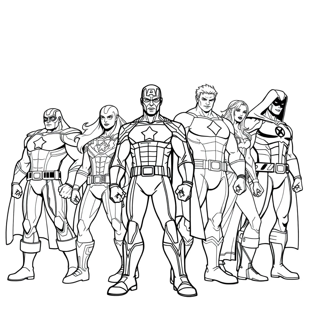 Marvel Avengers coloring page