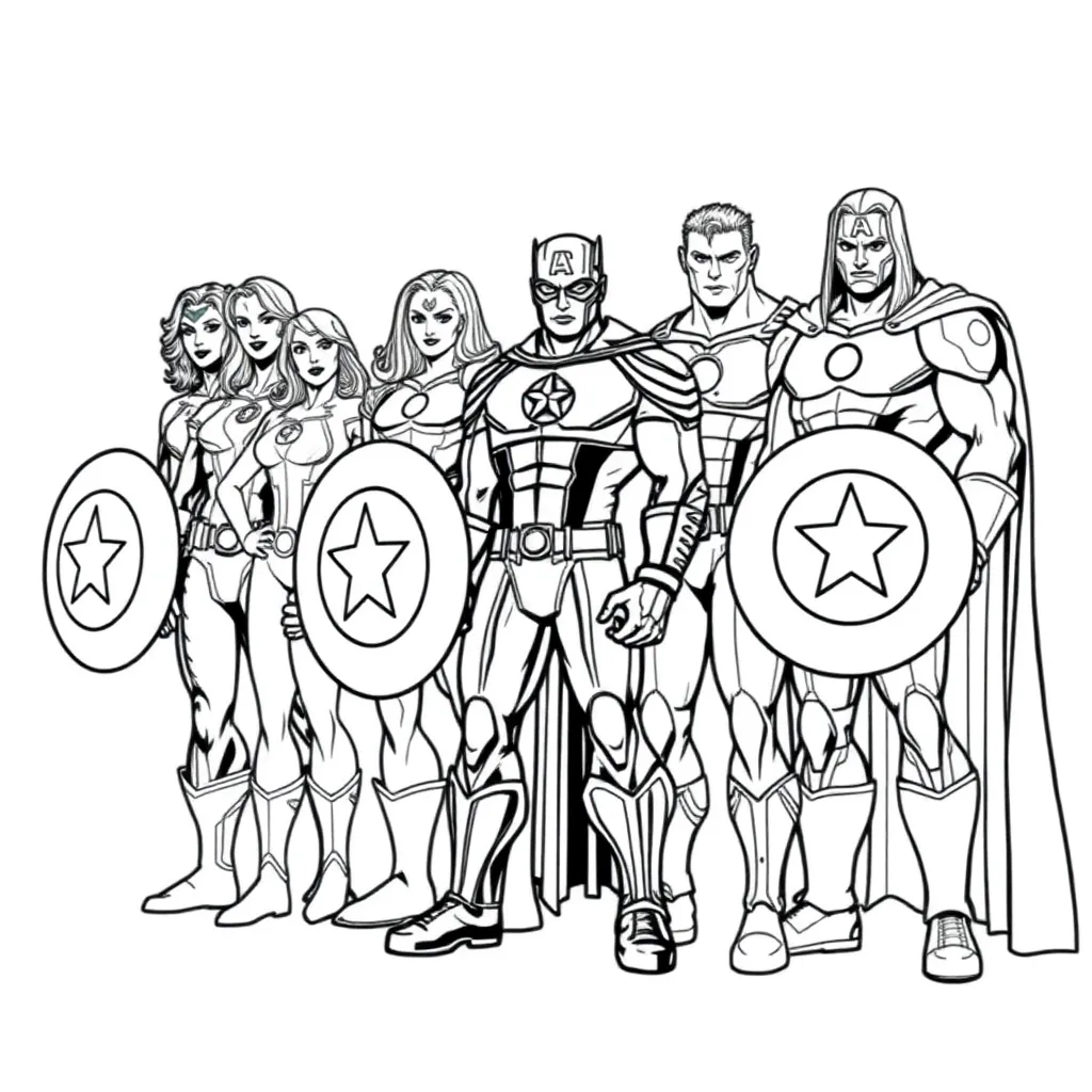 Marvel Avengers coloring page
