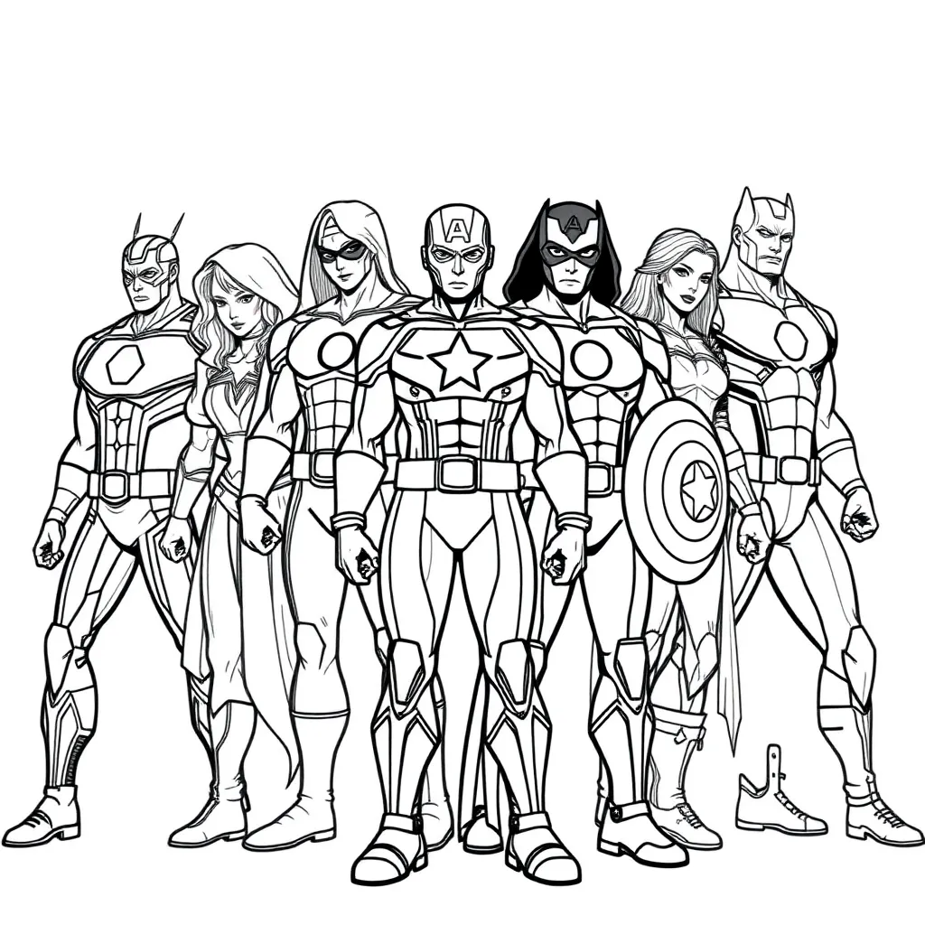 Marvel Avengers coloring page