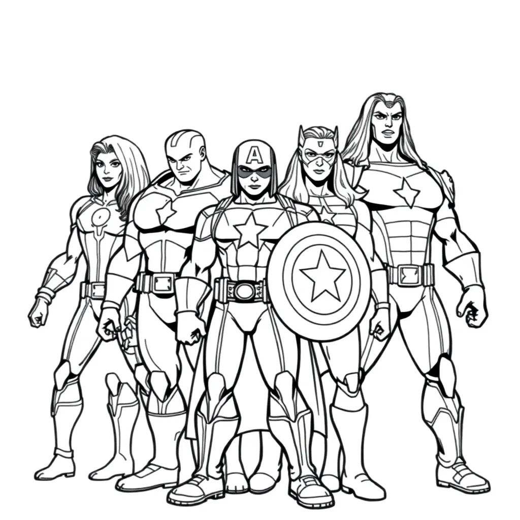 Marvel Avengers coloring page