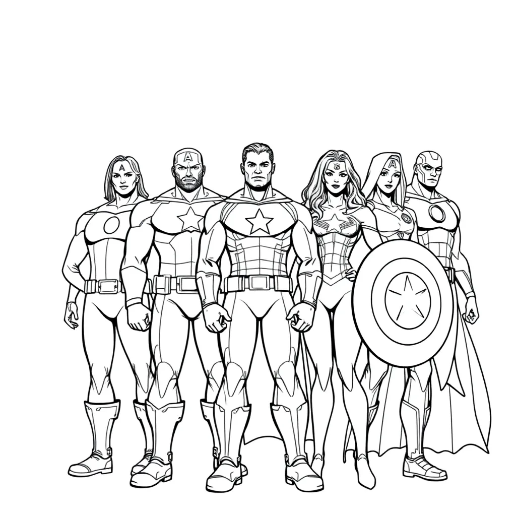 Marvel Avengers coloring page