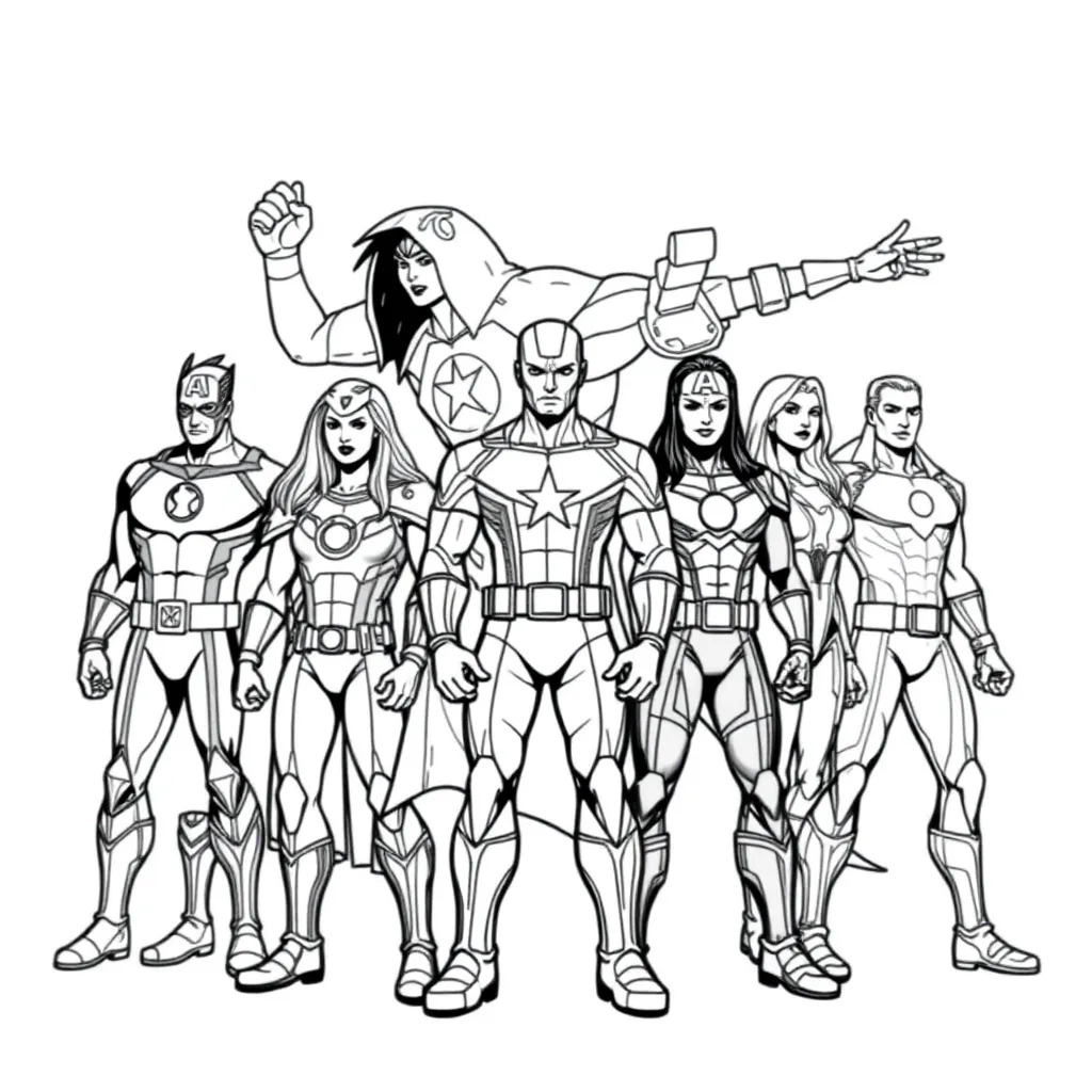 Marvel Avengers coloring page