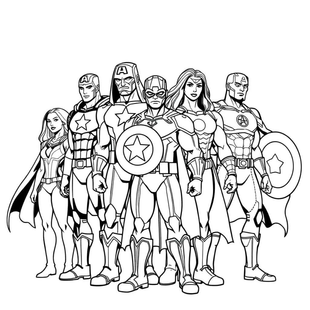 Marvel Avengers coloring page