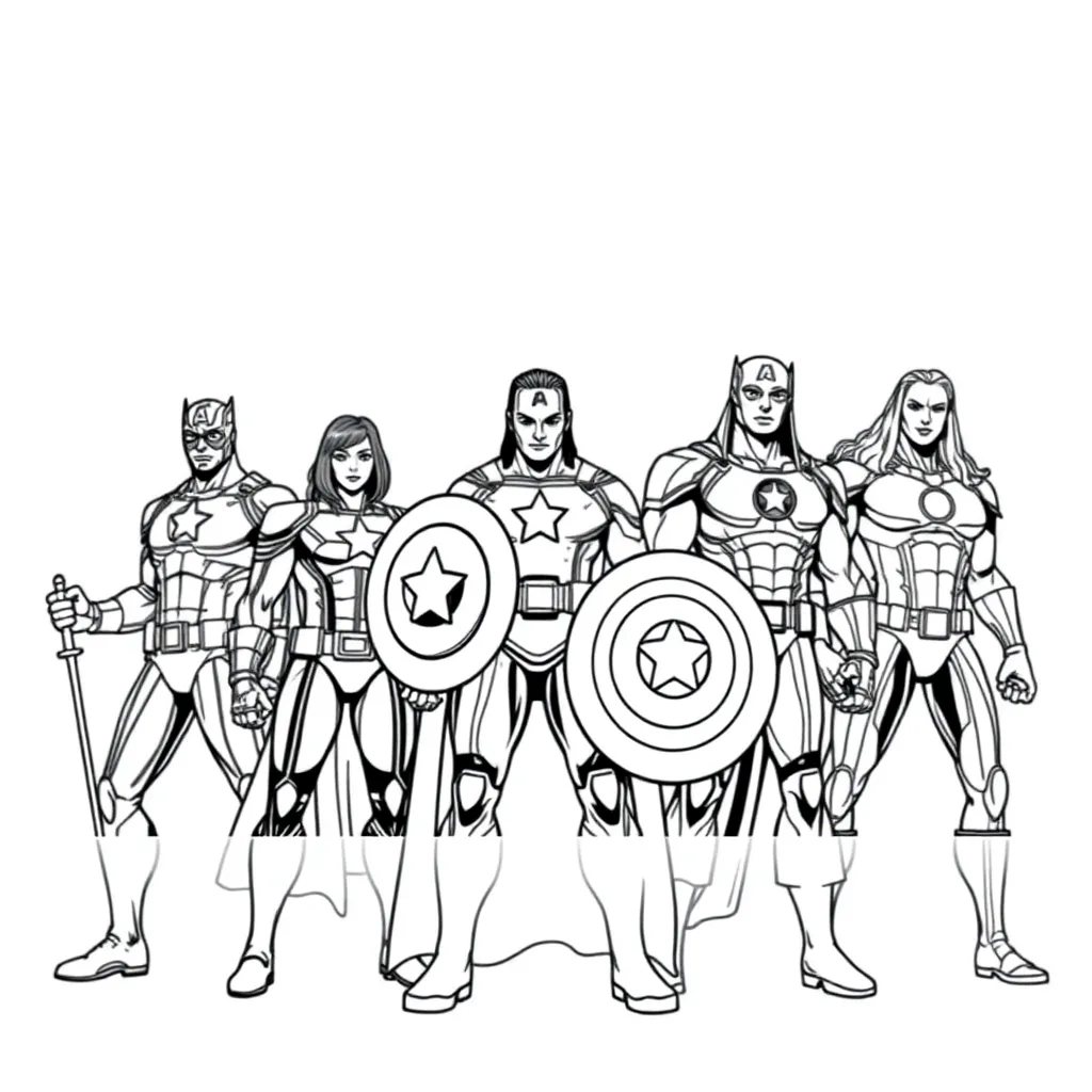 Marvel Avengers coloring page