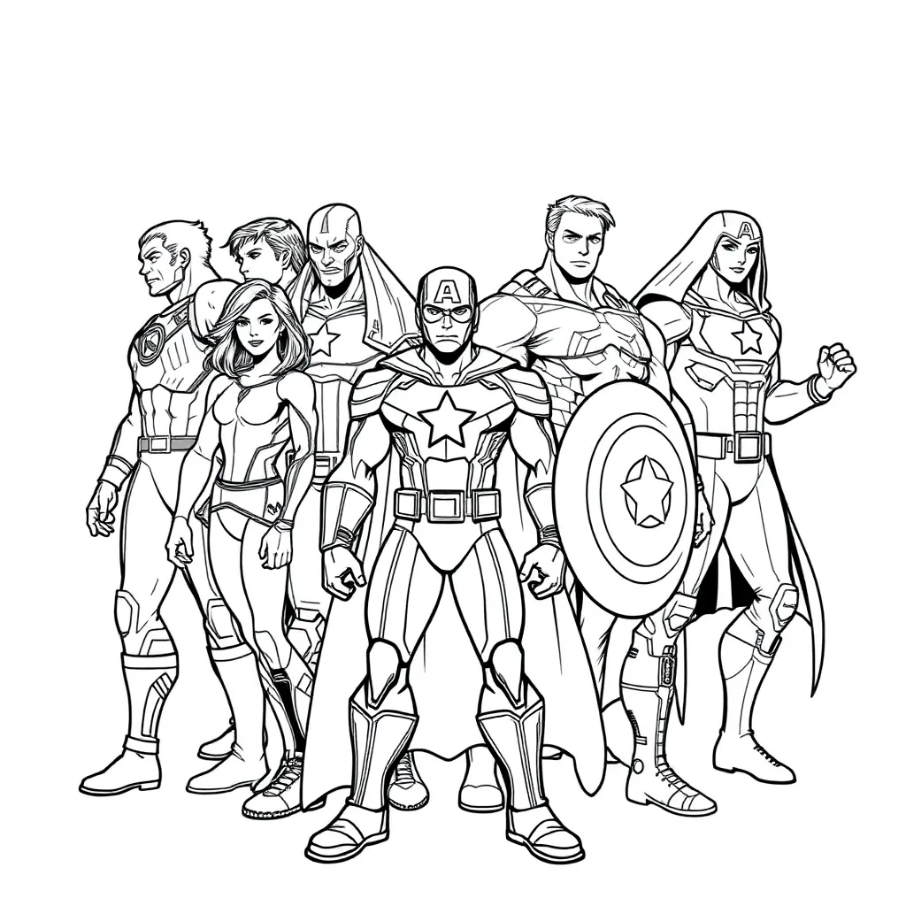 Marvel Avengers coloring page