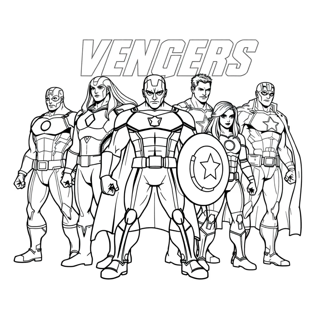 Marvel Avengers coloring page