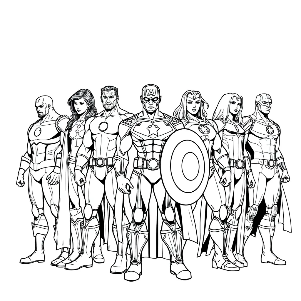 Marvel Avengers coloring page