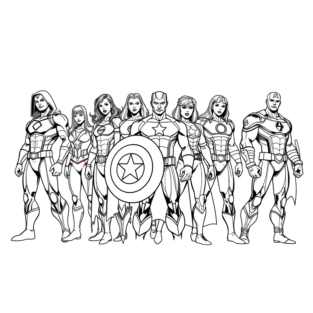 Marvel Avengers coloring page