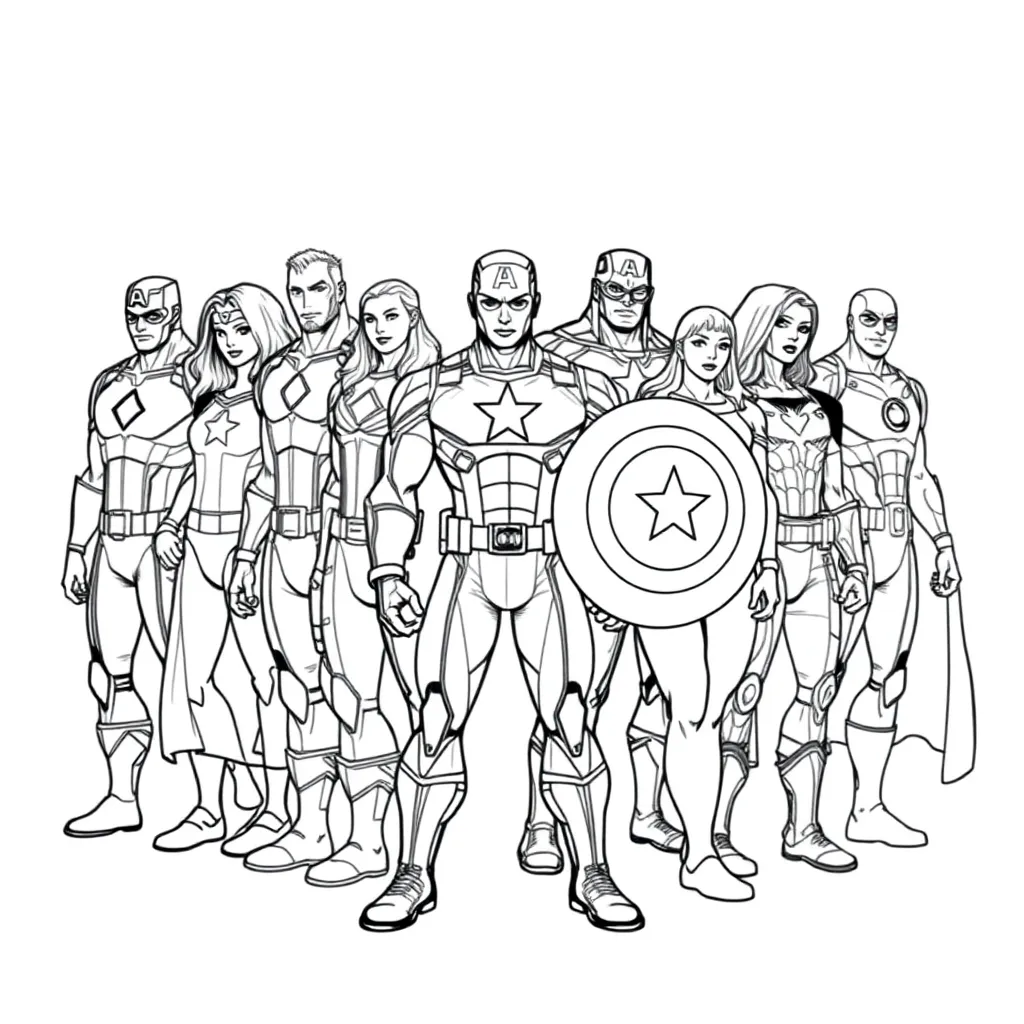 Marvel Avengers coloring page