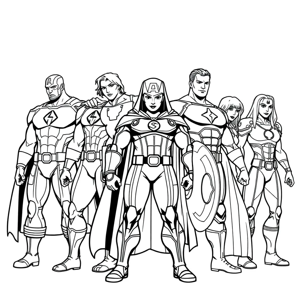 Marvel Avengers coloring page