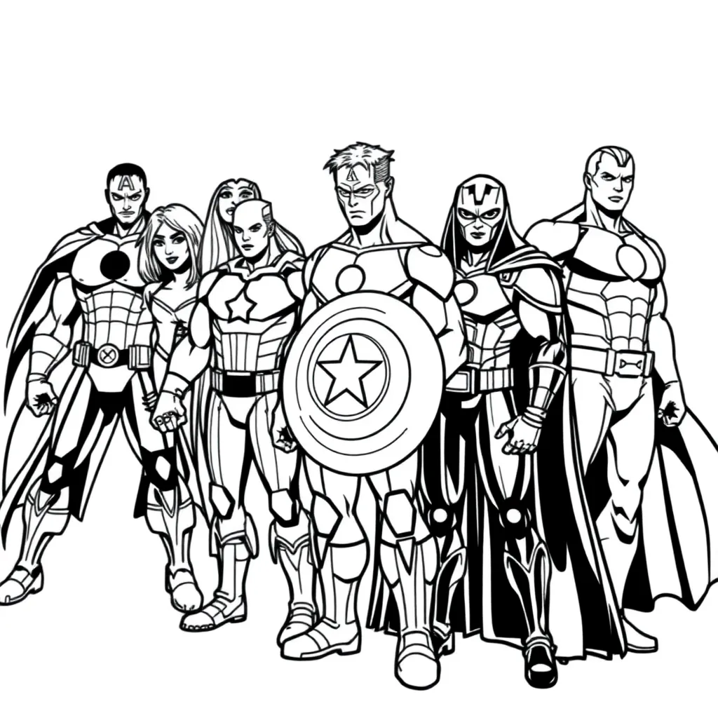 Marvel Avengers coloring page