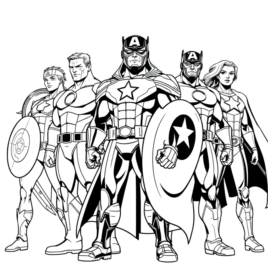 Marvel Avengers coloring page