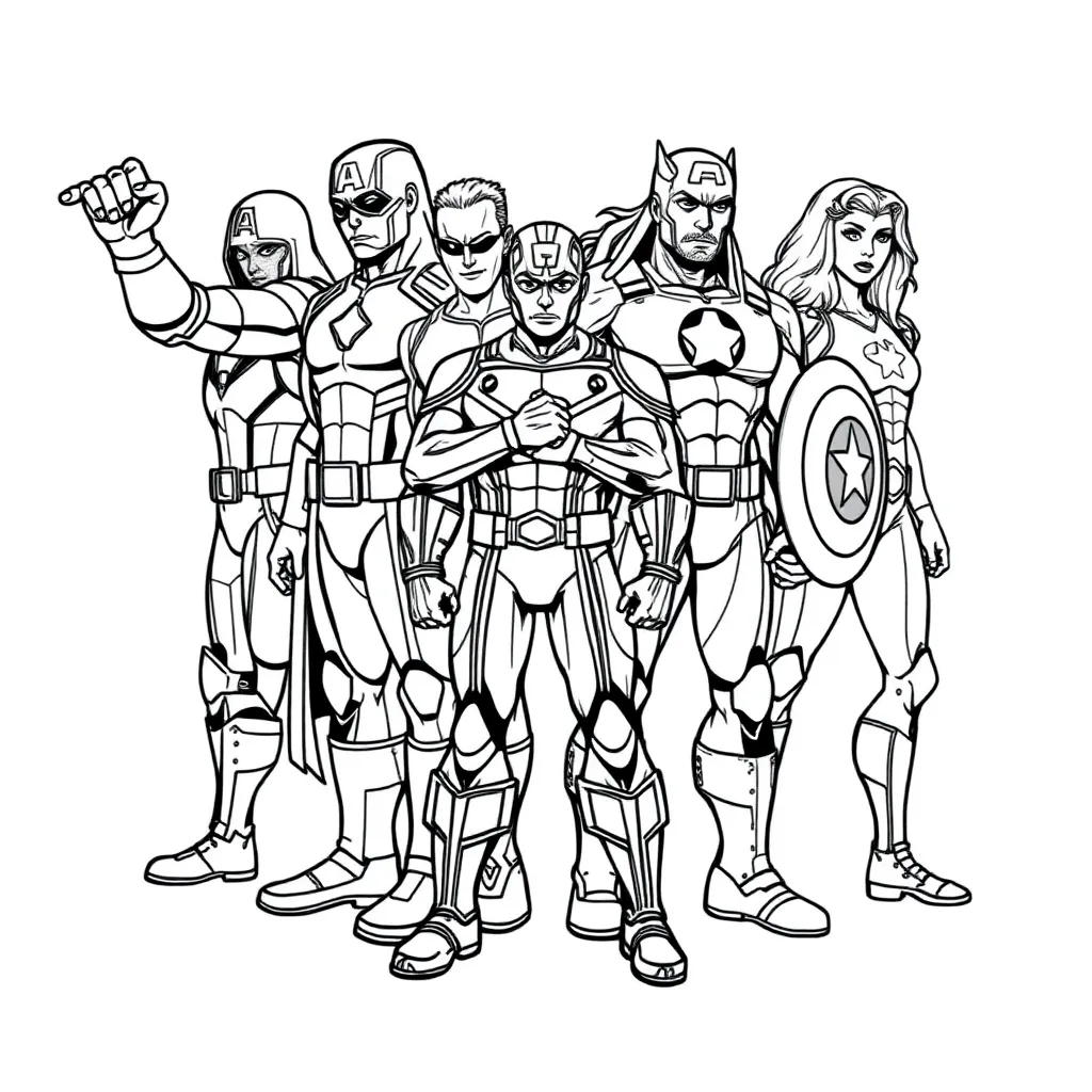 Marvel Avengers coloring page