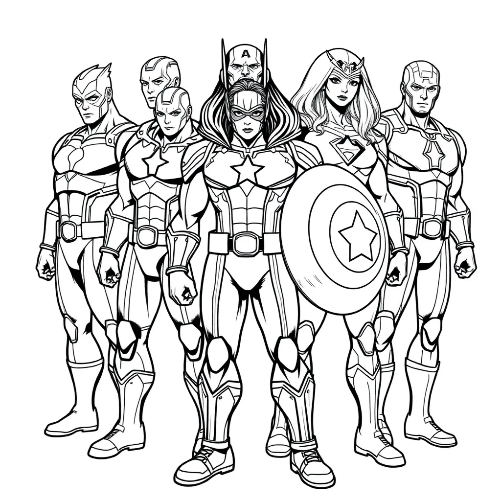Marvel Avengers coloring page