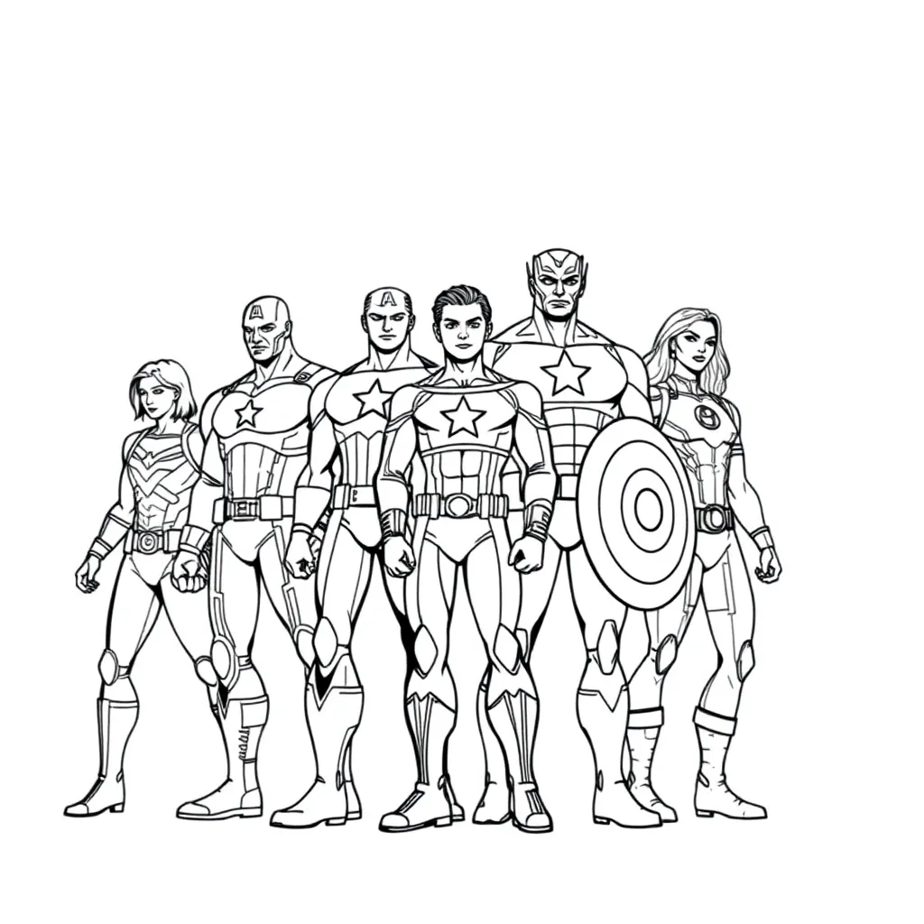 Marvel Avengers coloring page